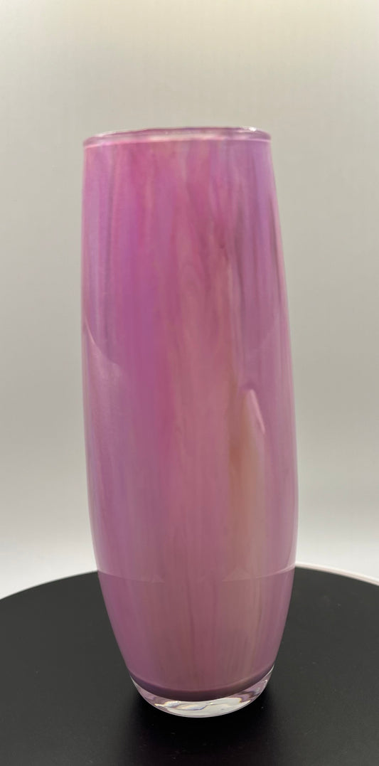 Pink and gold shooter vase