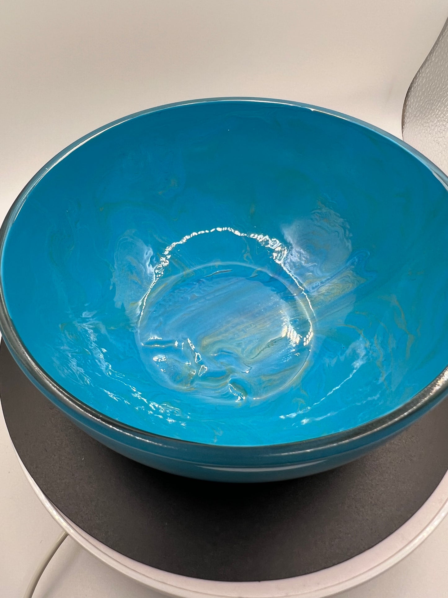 Teal and green bowl