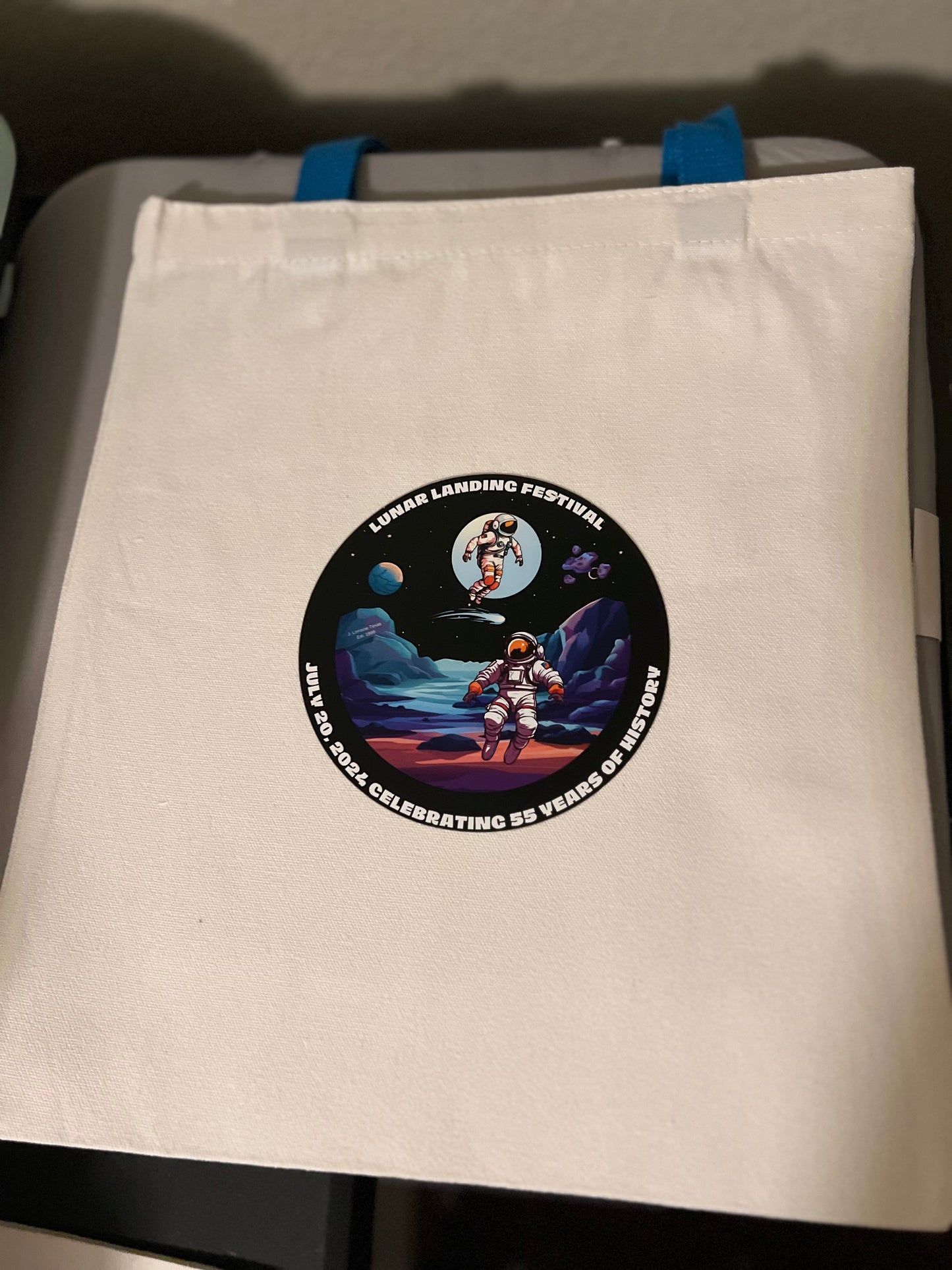 Lunar canvas tote