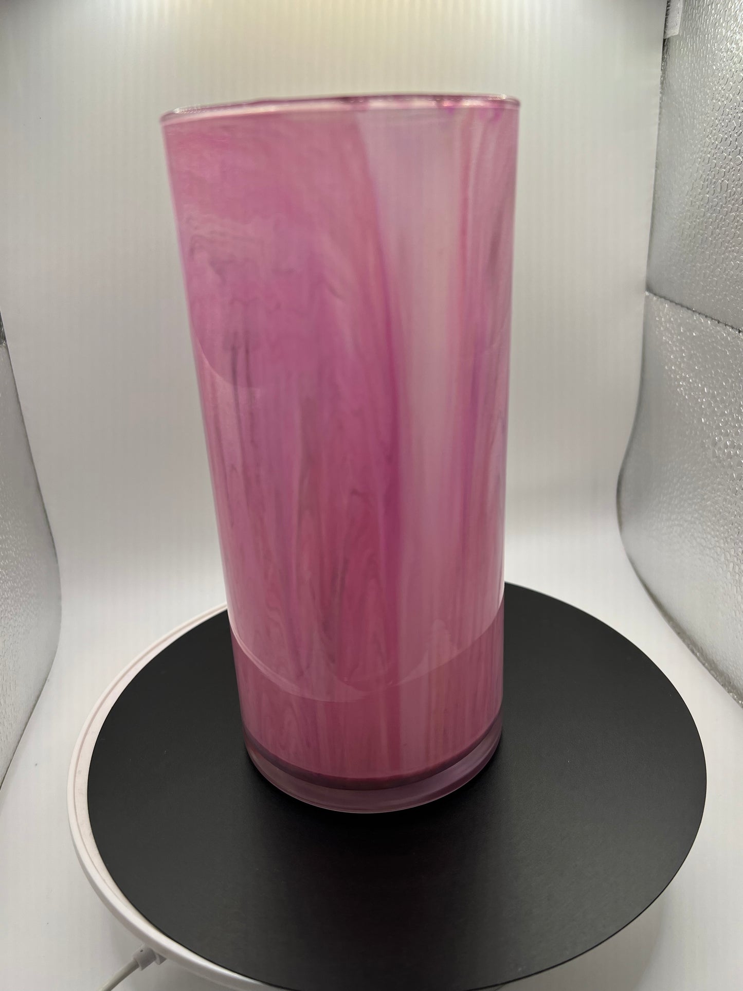 Pink and gold medium vase