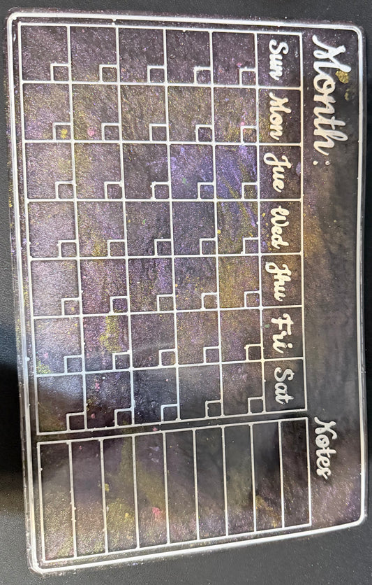 Resin Dry Erase calendar