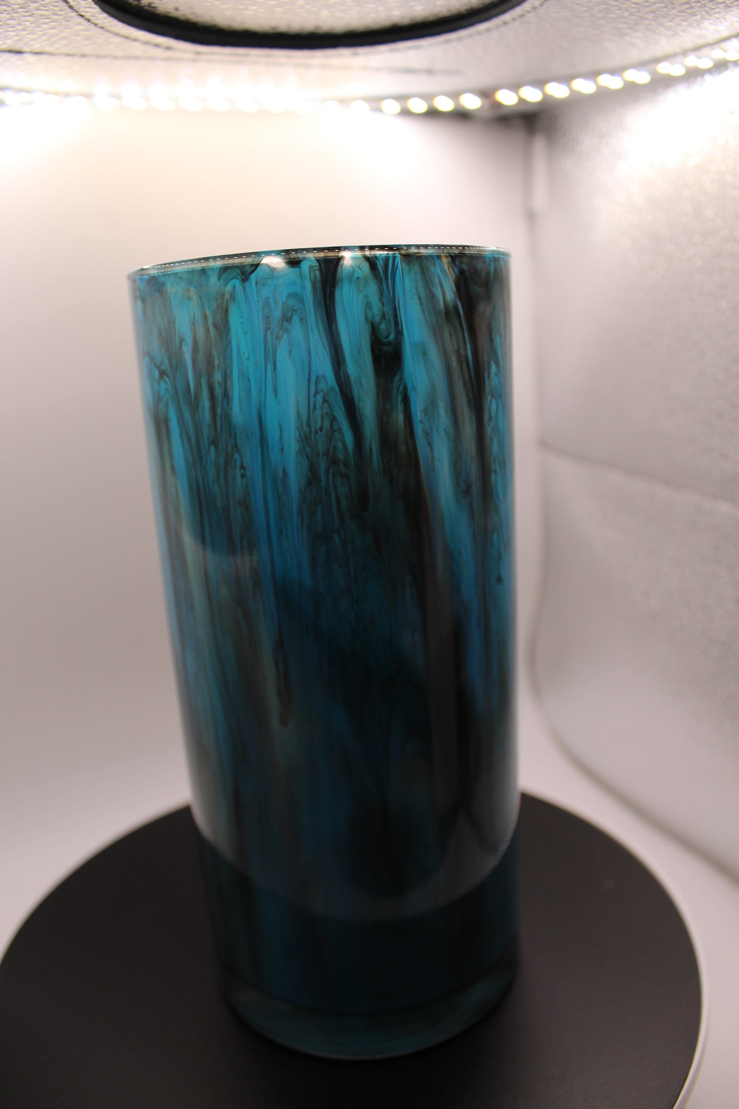 Teal medium vase