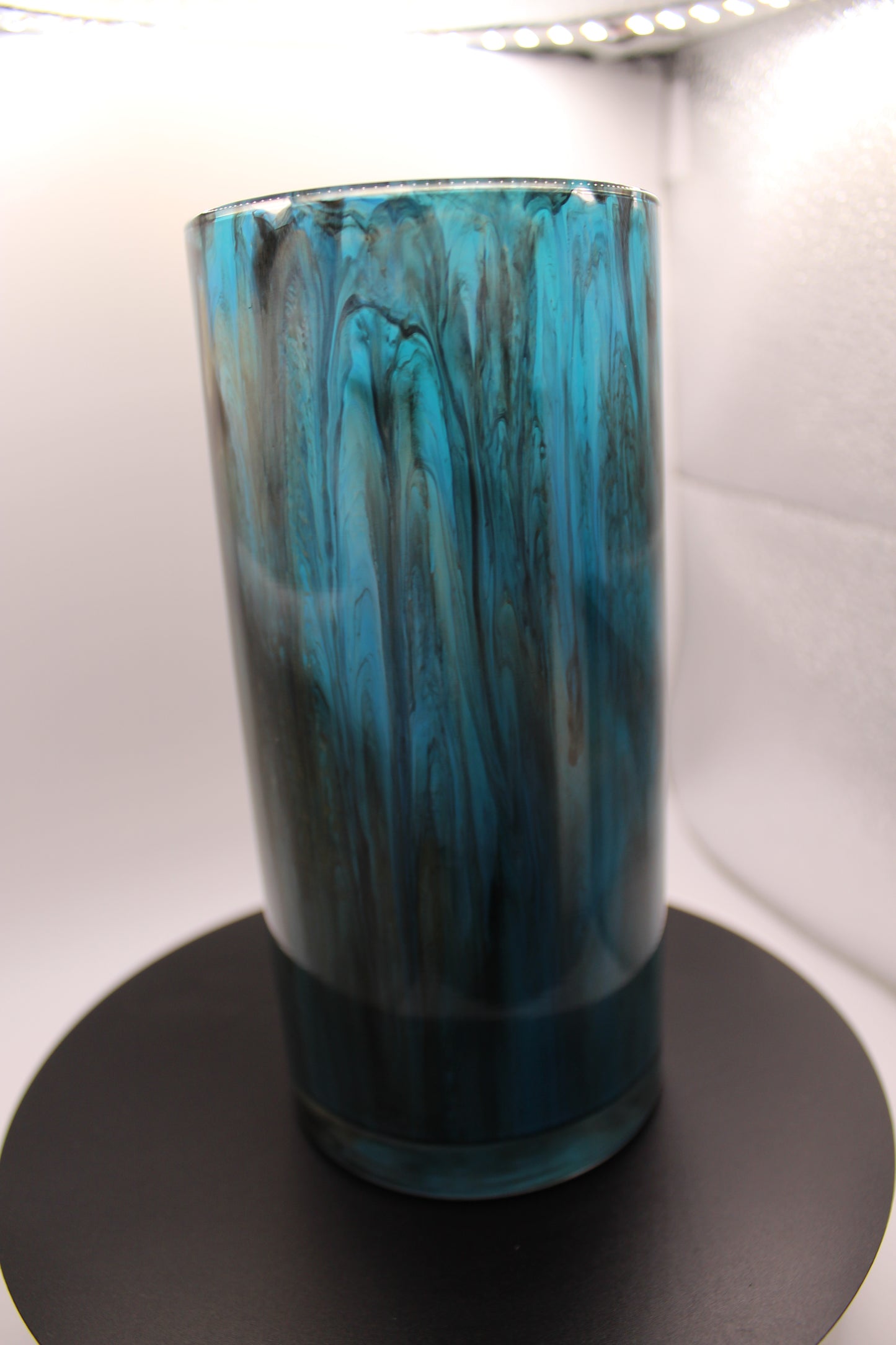 Teal medium vase