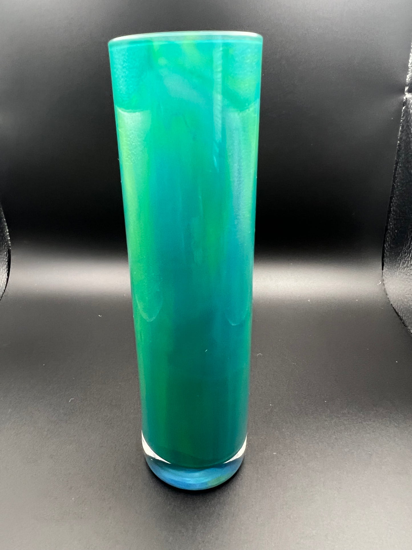 Painted Glass vase- straight line