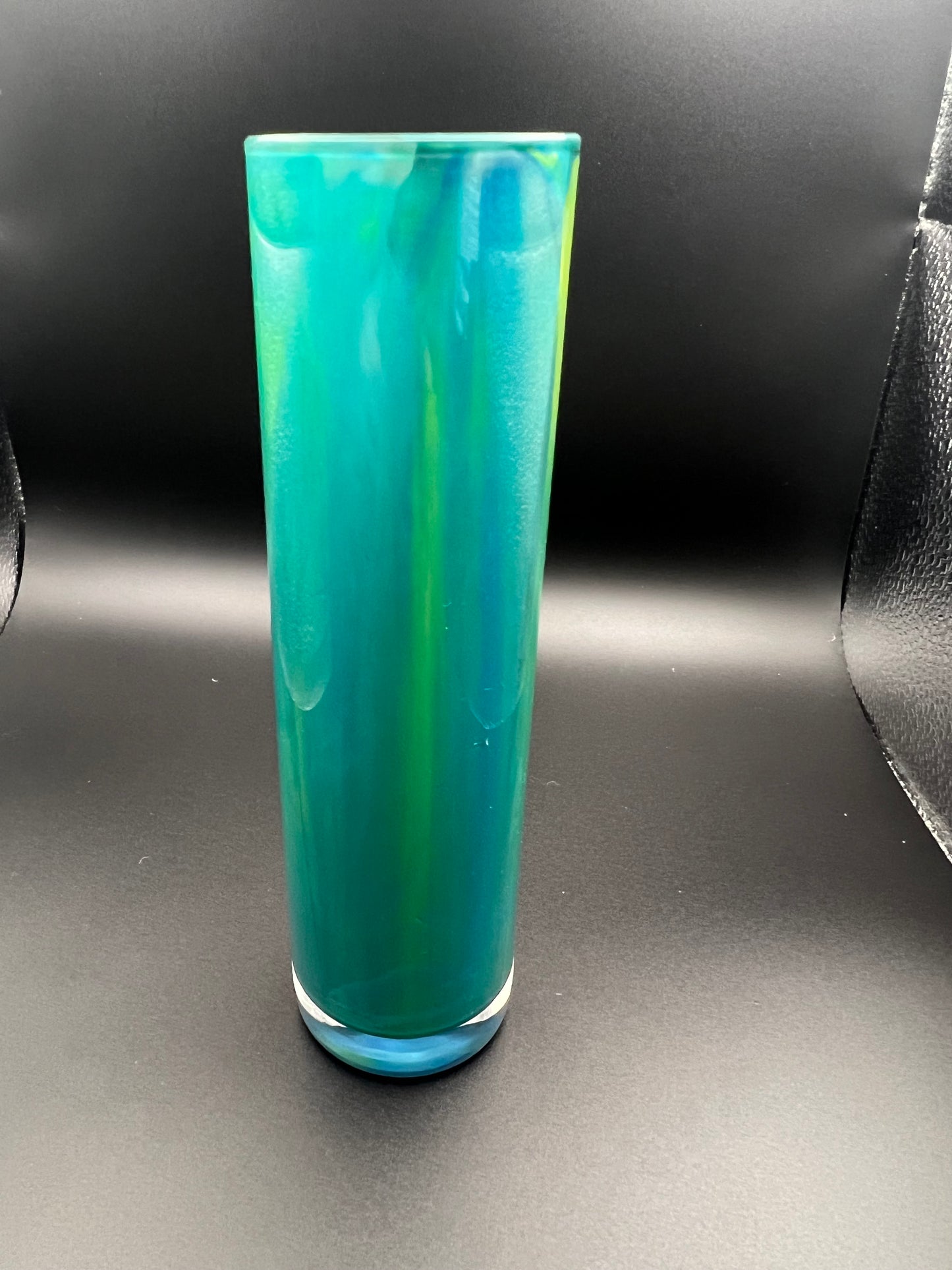 Painted Glass vase- straight line