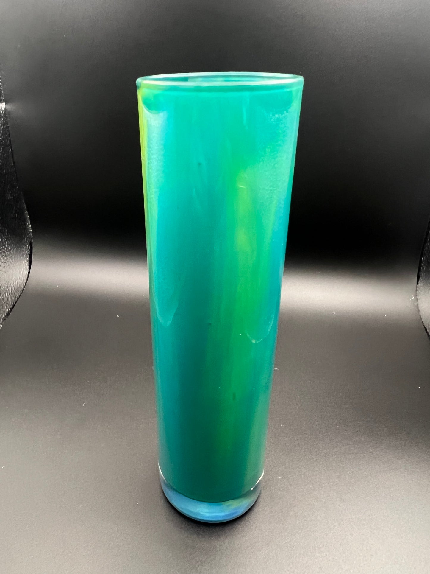 Painted Glass vase- straight line