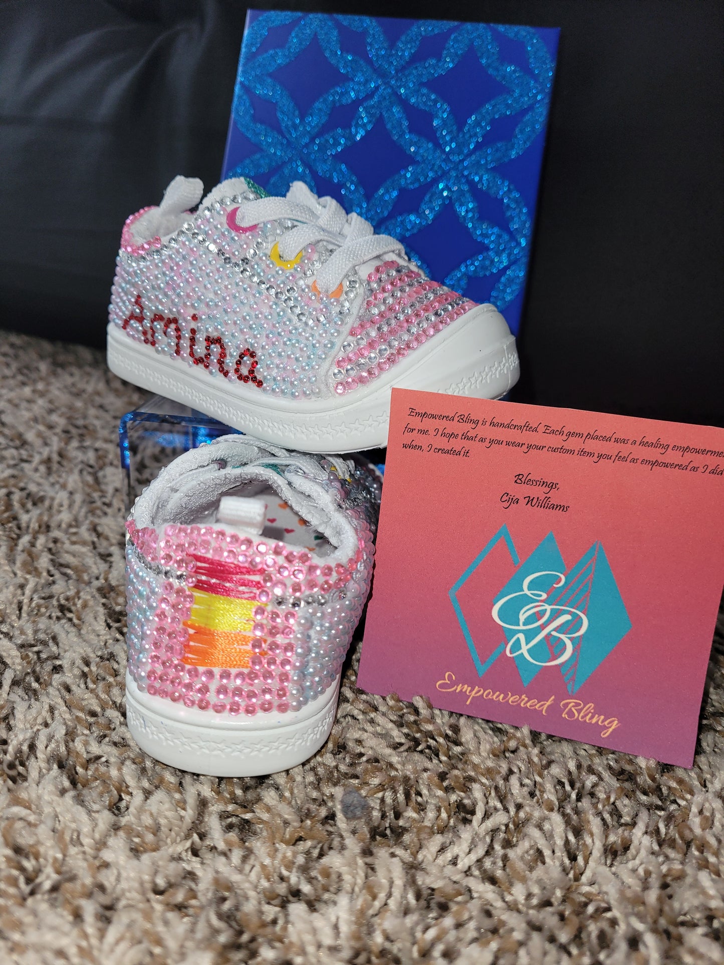 Blinged Custom Name Baby Shoes