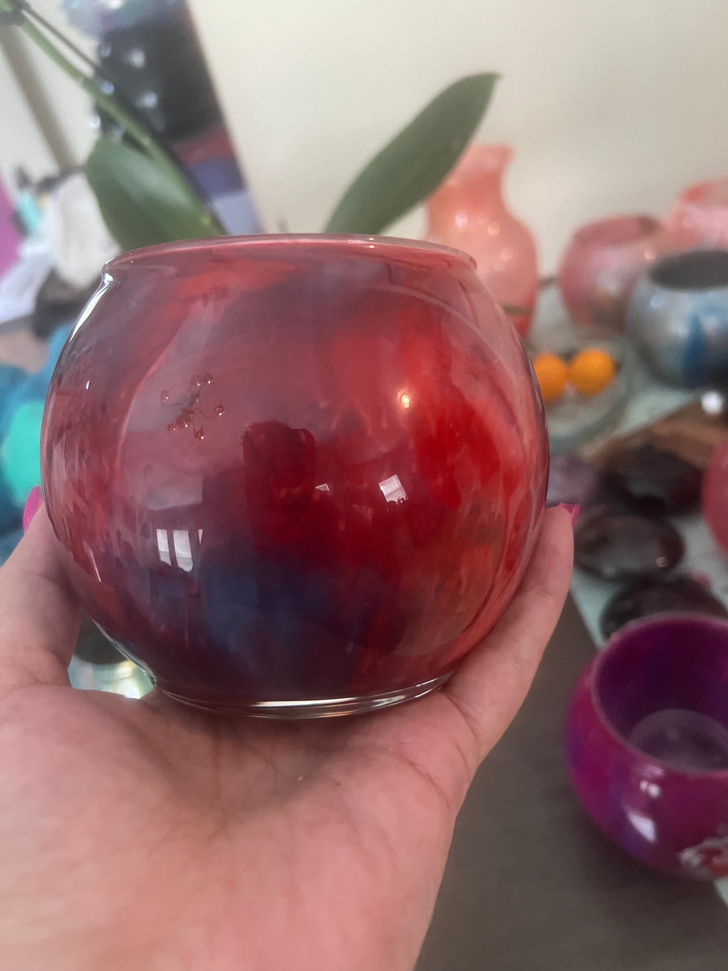 Painted Glass small sphere