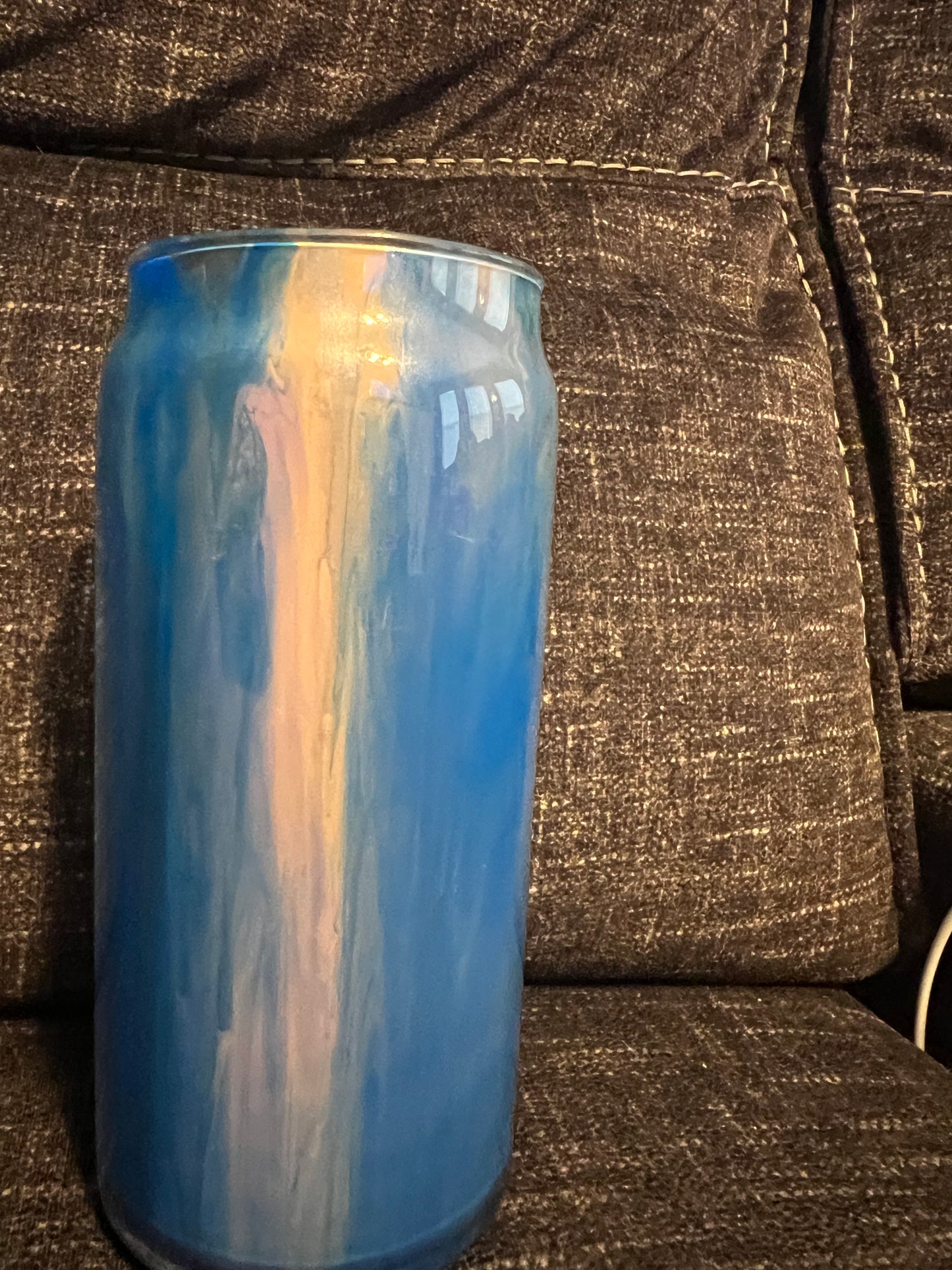 Painted Coke Can Glass