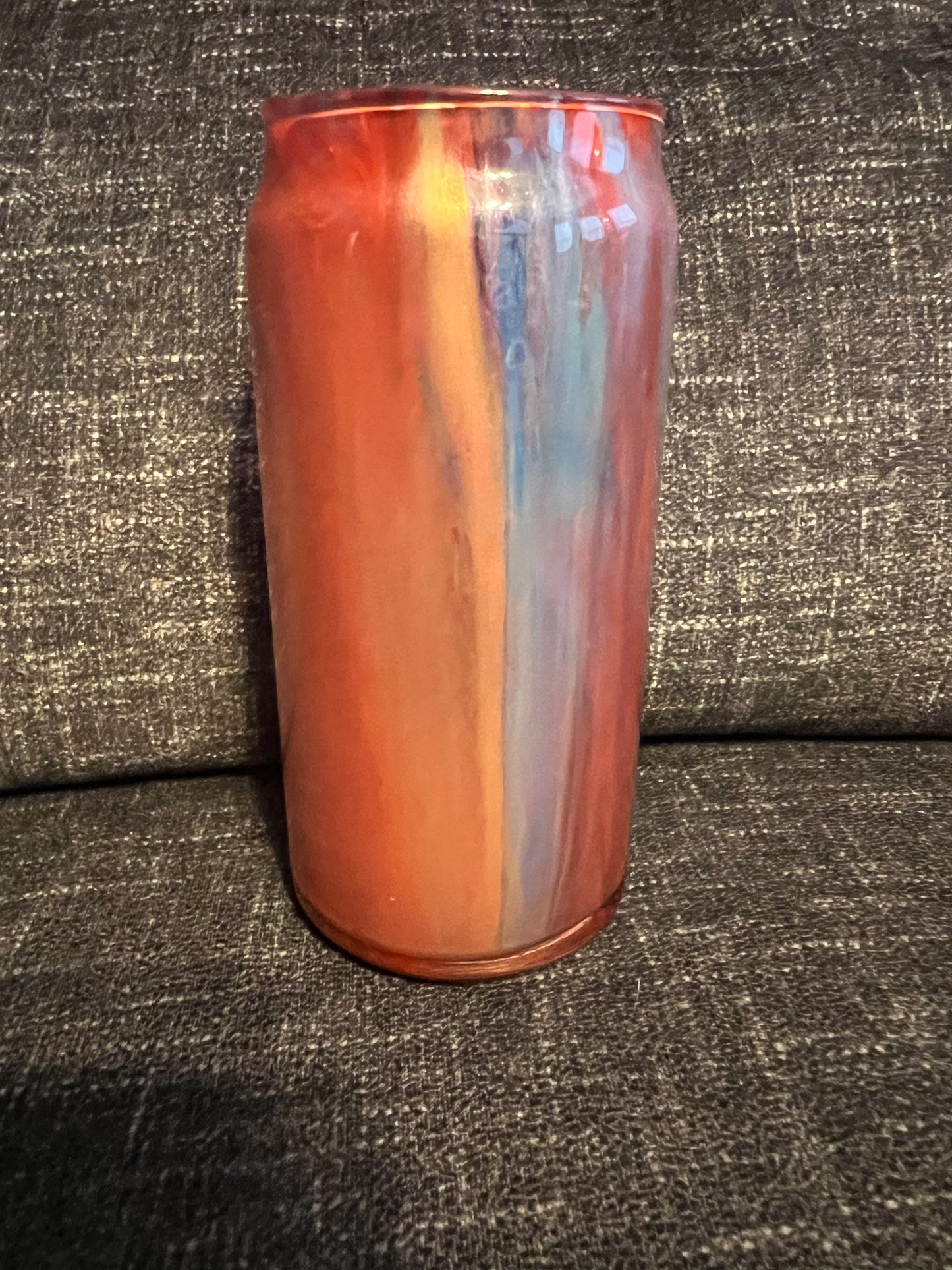 Painted Coke Can Glass