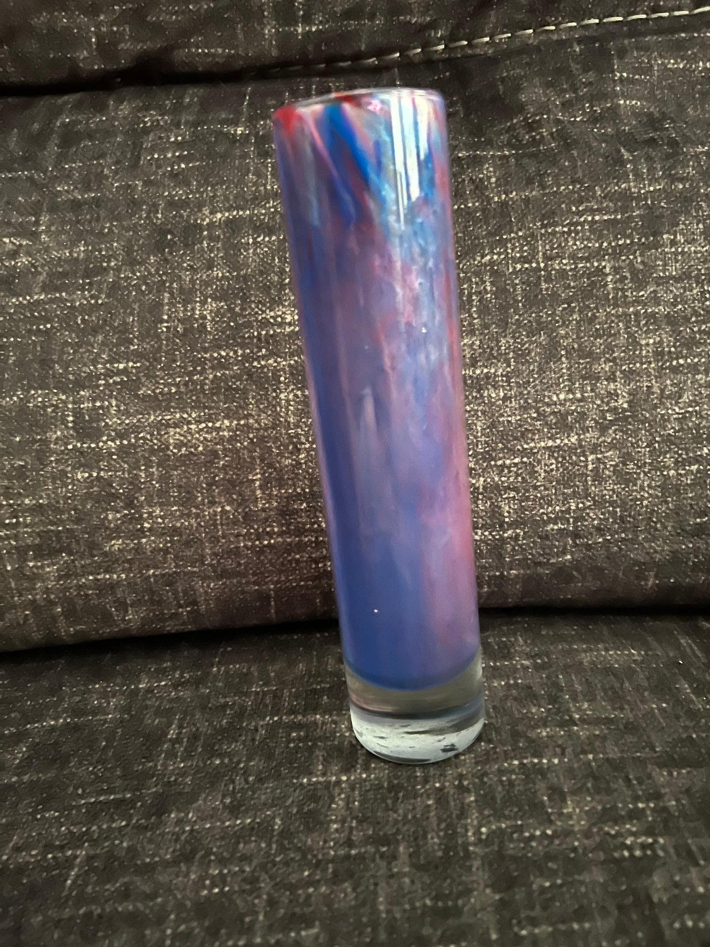 Painted Glass vase- straight line