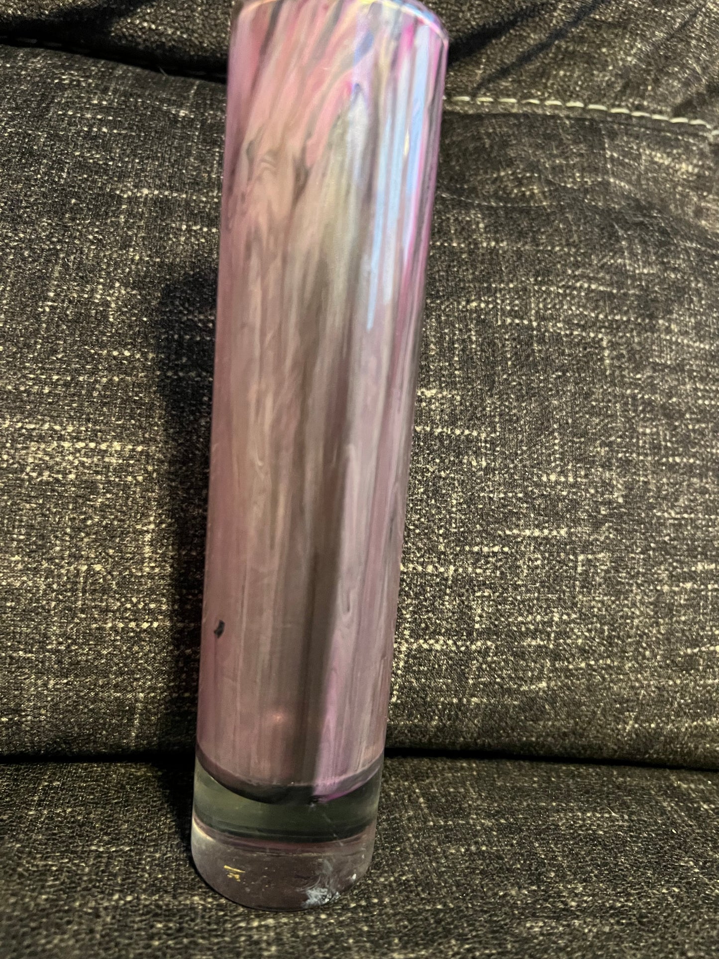 Painted Glass vase- straight line